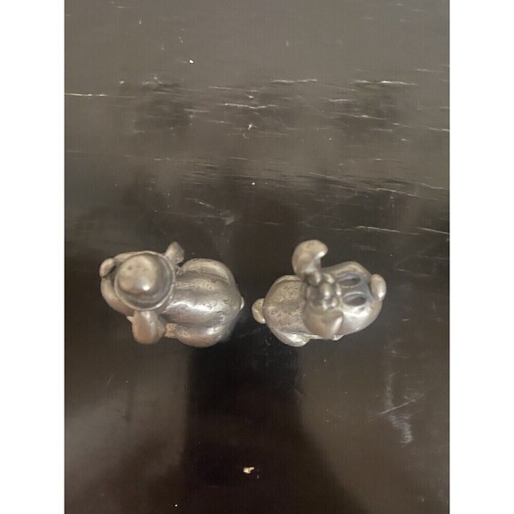 Vintage Peltro Italy Pewter Bride and Groom Dog Figurines Heavy Fine Pewter RARE - Picture 7 of 16